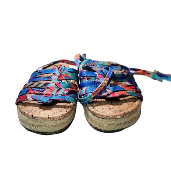 Circus Sam Edelman NWT Tropical Ankle Wrap Sandals Sz 8 Espadrille Style - Picture 3 of 14